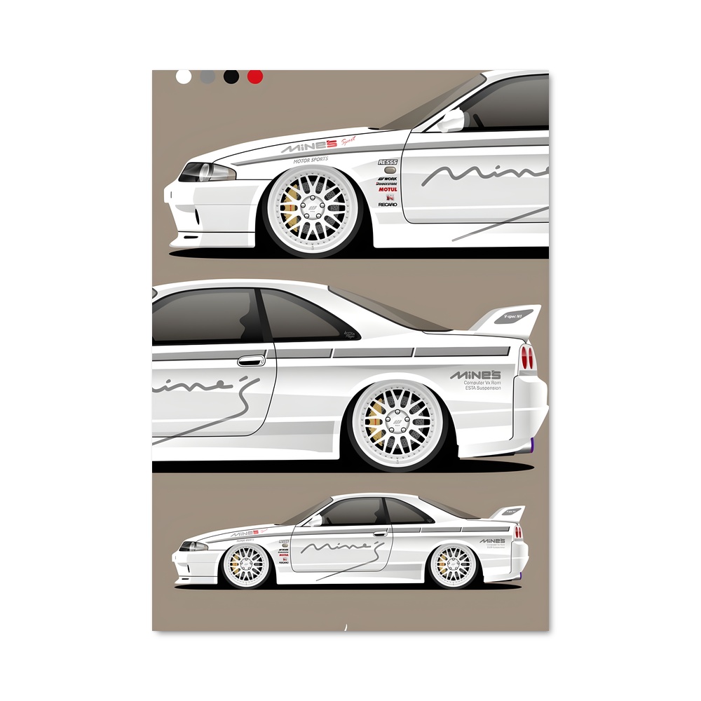 Poster Évolution M38 – affiche Nissan